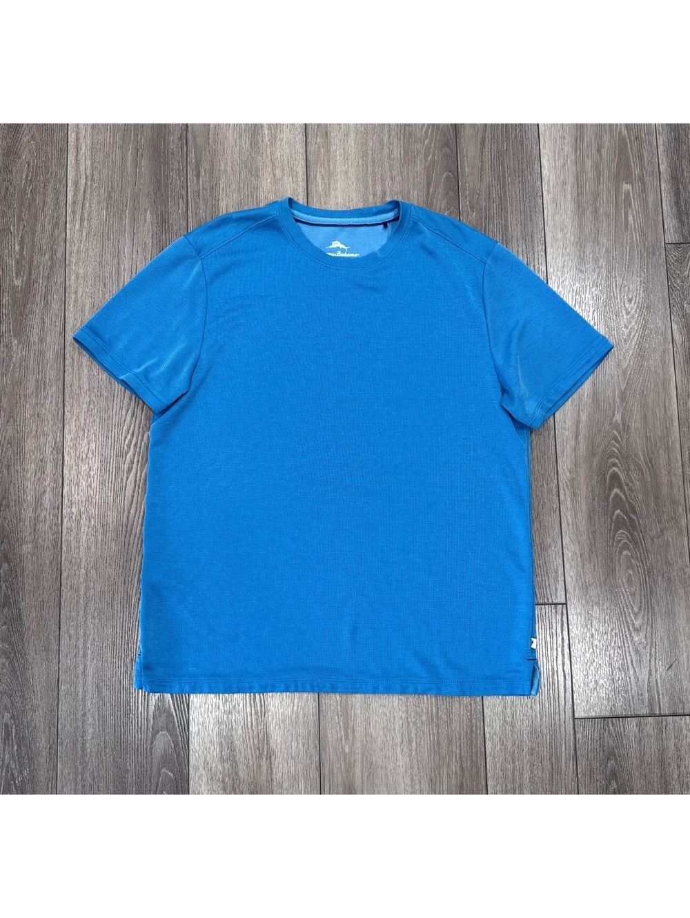 Tommy Bahama Men's Blue Tencel Modal Polyester Crew Neck T-Shirt Medium